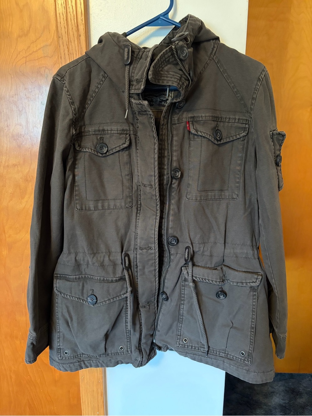 Levi's Women's Hooded Utility Jacket army green